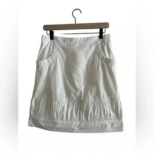 Sandra Angelozzi White Ruffled Skirt